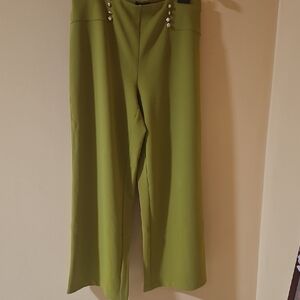 New York  Clothing Company Green Wide Leg Pants
